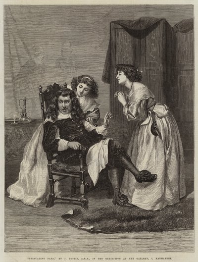 Persuading Papa by John Pettie